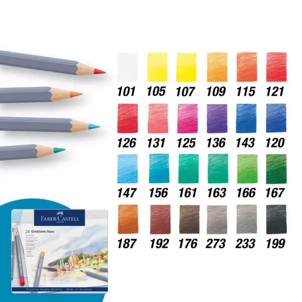 Faber-Castell 24ct Goldfaber Watercolor Pencil Tin