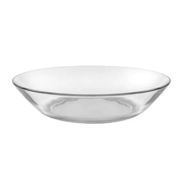 Duralex Lys Calotte 8 Inch Everyday Formal Dining Clear Tempered Glass Round Dinnerware Plates, Made in France, Set of 6 (2 Pack)