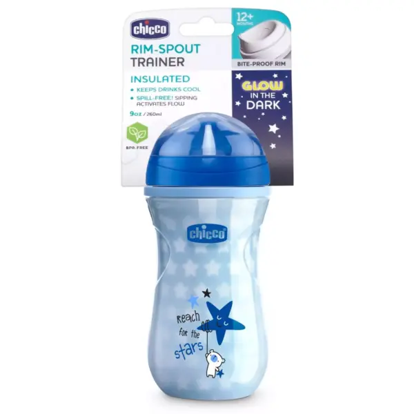 Chicco Glow In the Dark Sippy Cup 12M - Blue 9oz