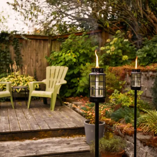 Round Lantern StepNStall Outdoor Torch - TIKI