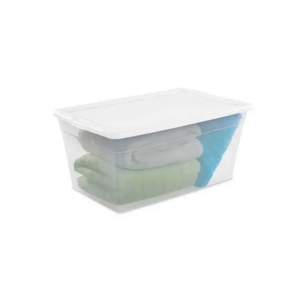 Sterilite 90qt Storage Bin Clear with White Lid