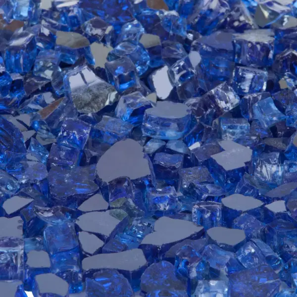 Sapphire Blue Reflective Fire Glass - Fire Sense