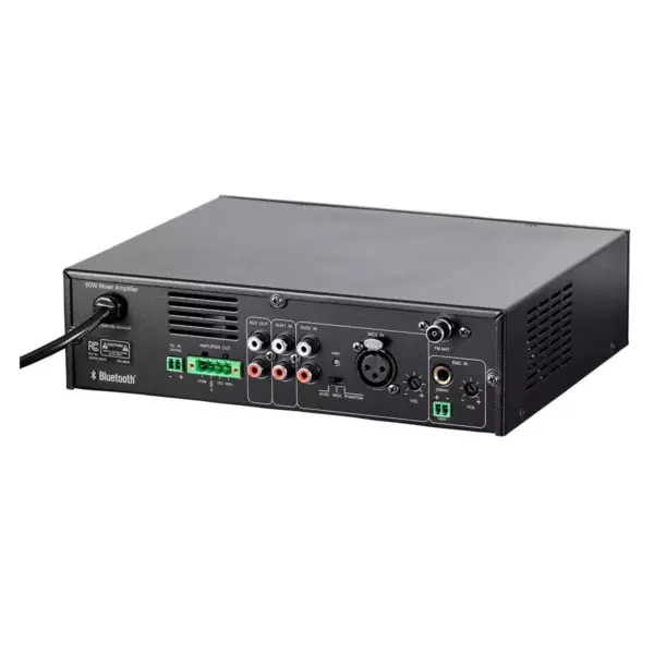 Monoprice Commercial Audio 60W 3ch 100/70V Mixer Amp with Built-in MP3 Player, FM Tuner, And Bluetooth Connection