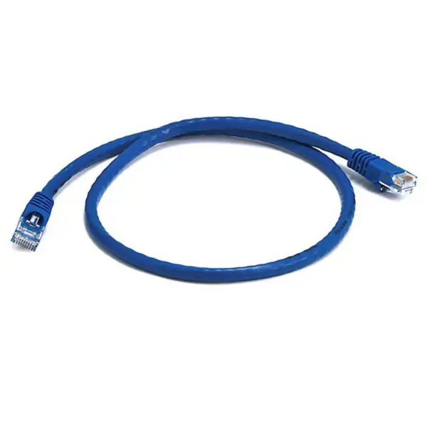 Monoprice Cat5e Ethernet Patch Cable - 2 Feet - Blue | Network Internet Cord - RJ45, Stranded, 350Mhz, UTP, Pure Bare Copper Wire, 24AWG