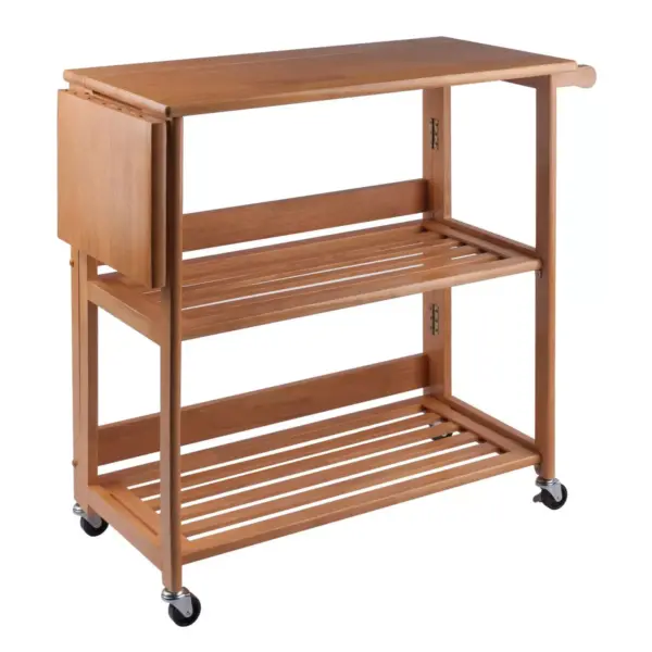 Foldable Cart Wood/Light Oak - Winsome