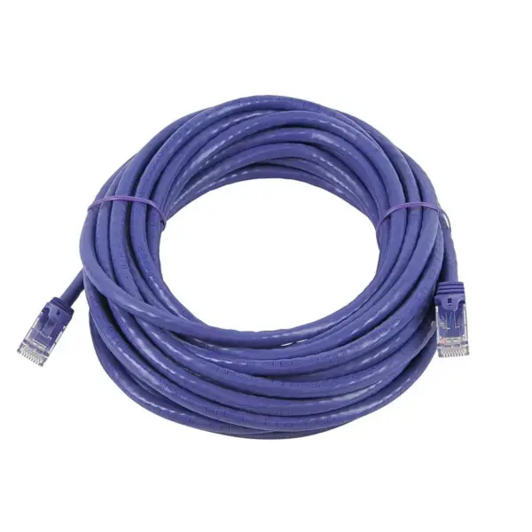 Monoprice Cat5e Ethernet Patch Cable - 25 Feet - Purple | Network Internet Cord - Snagless RJ45, Stranded, 350Mhz, UTP, Pure Bare Copper Wire, 24AWG -