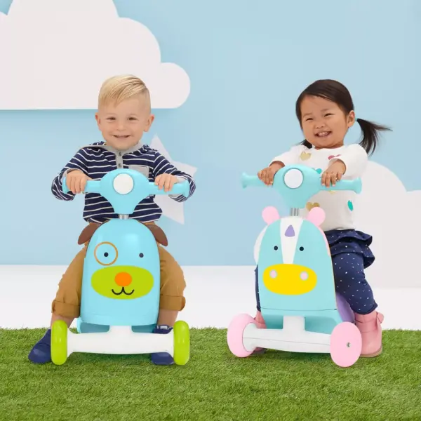 Skip Hop Kids' 3-in-1 Ride On Scooter and Wagon Toy - Unicorn