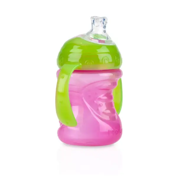 Nuby Bin Cup Super Spout Trainer- 8oz - Colors May Vary