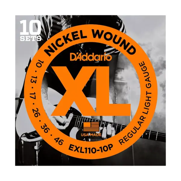 D'Addario EXL110 Nickel Light Electric Guitar Strings 10-Pack