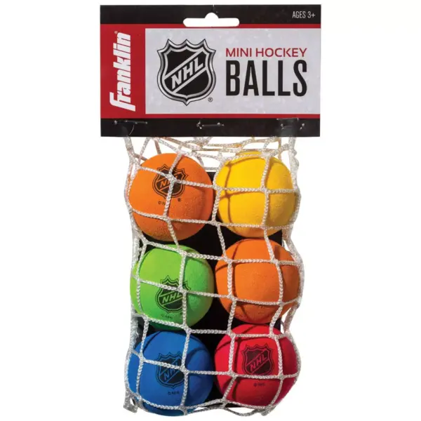 Franklin Sports NHL Mini Hockey Replacement Balls - 6pk