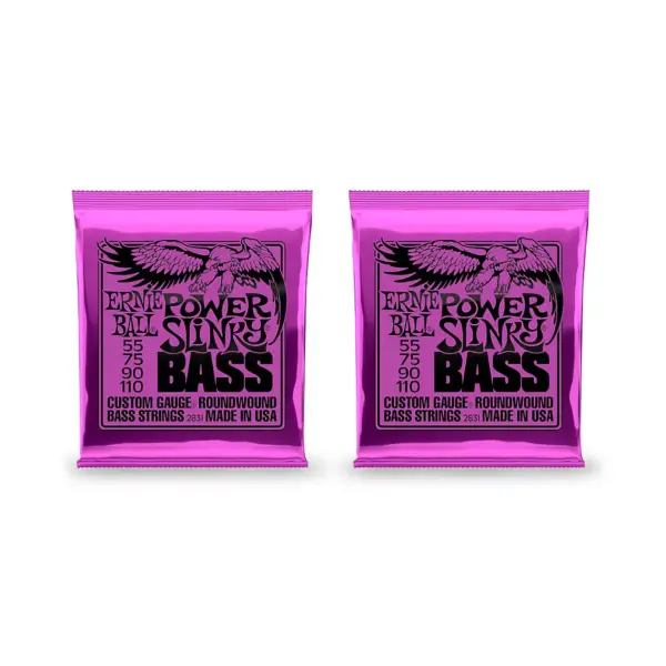 Ernie Ball 2831 Slinky Round Wound Power Bass Strings 2 Pack