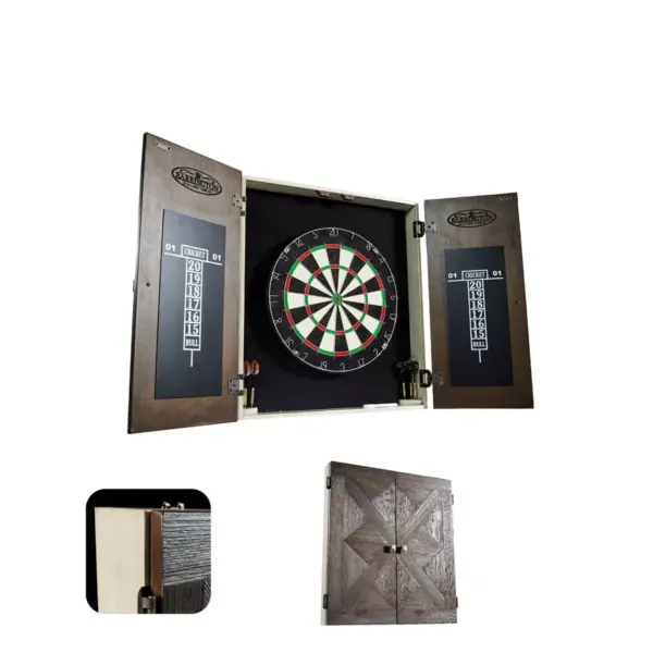 Barrington Bellevue Collection Premium Bristle Dartboard and Cabinet Set