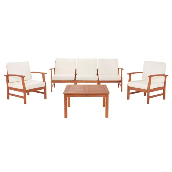 Parcer 4pc Living Set - Natural/Beige - Safavieh