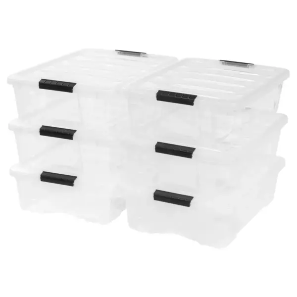 IRIS 6pk 26.9qt Plastic Storage Bin