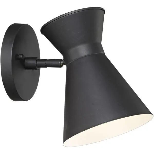 John Timberland Modern Outdoor Wall Light Fixture LED Black Steel 8" Swivel Head for Exterior House Porch Patio Deck