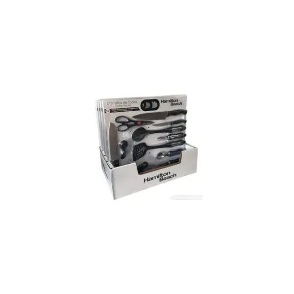 Hamilton Beach 17pc Kitchen Tool Set - Black/Silver