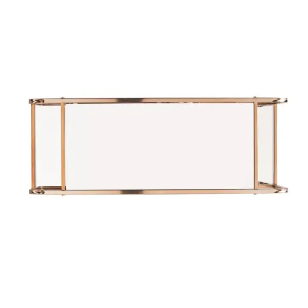 Marianne Mirrored Bar Cart Gold - Aiden Lane