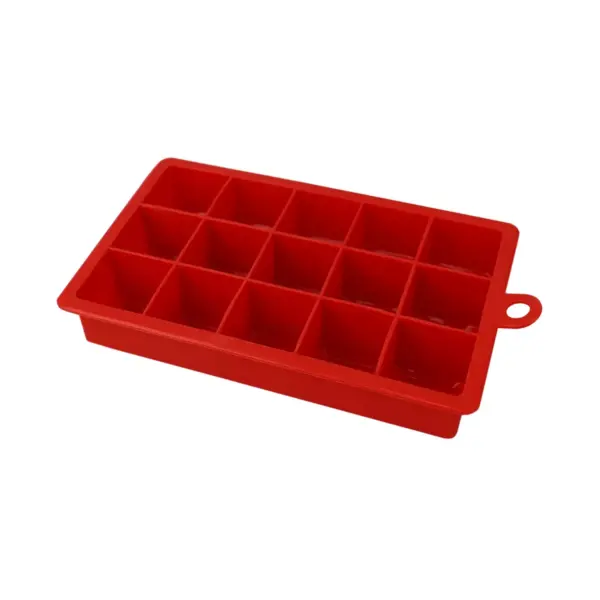 Home Basics Silicone Ice Cube Tray Red