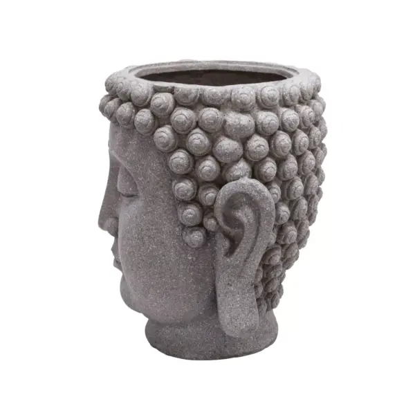 Buddha Head Planter Gray - Sagebrook Home