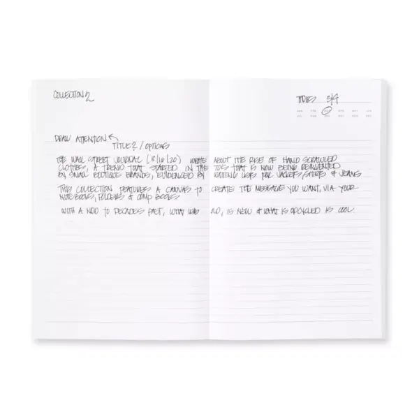 128 page College Ruled Composition Notebook 8"x5" Debossed Charcoal - Good Office Day