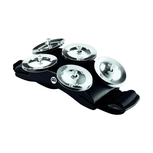 Meinl Cajon Foot Tambourine with Steel Jingles Black