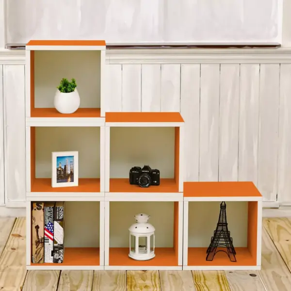 Way Basics Stackable Eco Cube Storage Cubby Organizer Orange