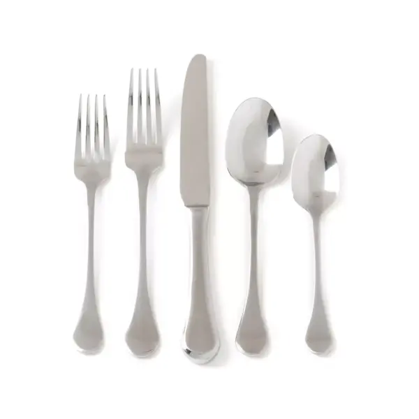 Gibson Home Manchester Classic Flatware Silverware Utensil Set with Spoons, Forks, and Knives for Kitchen Home Cutlery Use, Stainless Steel (20 Piece)