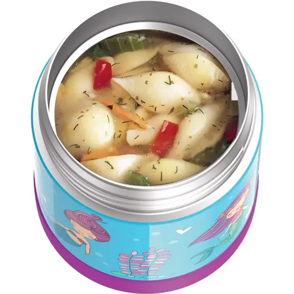 THERMOS FUNTAINER 10 Ounce Stainless Steel Vacuum Insulated Kids Food Jar, Mermaids