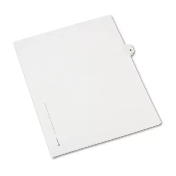 Avery-Style Legal Exhibit Side Tab Dividers 1-Tab Title R Ltr White 25/PK 01418