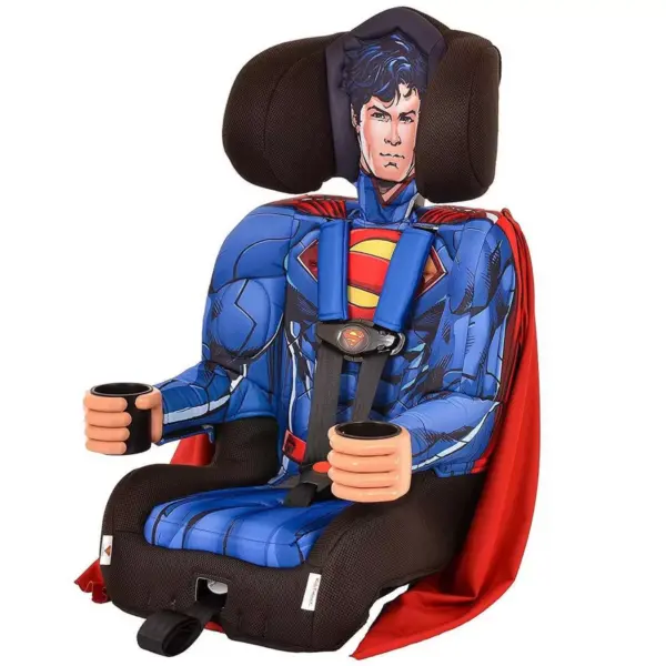 Kids Embrace DC Comics Superman Combination Harness Booster Car Seat with Cape