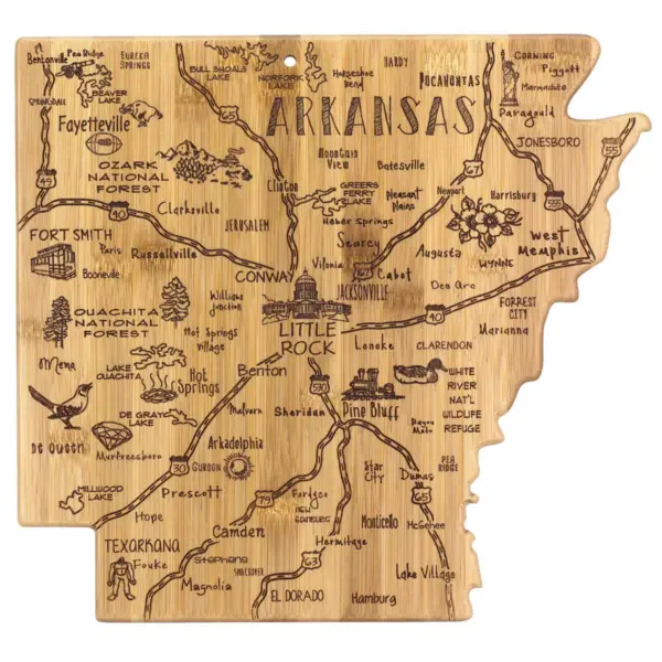 Totally Bamboo Destination Arkansas Serving and Cutting Board