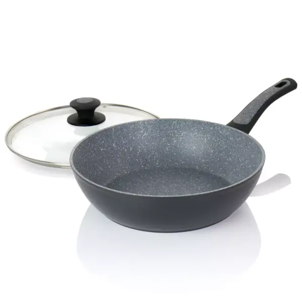 Oster Bastone 3 Quart Aluminum Nonstick Saute Pan in Speckled Gray