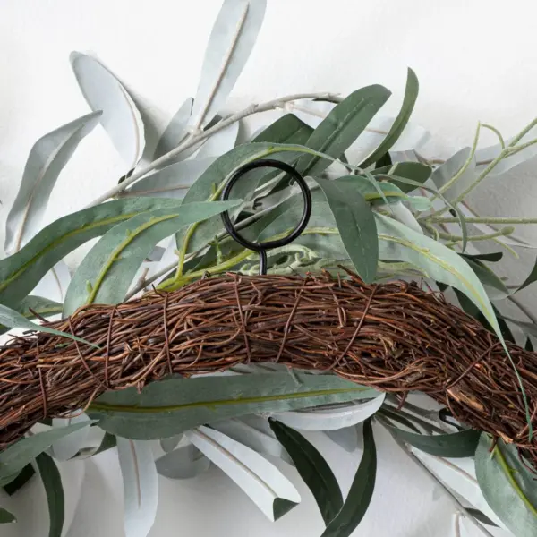 26" Artificial Olive/Eucalyptus Leaf with Lavender Wreath - Threshold™ designed with Studio McGee