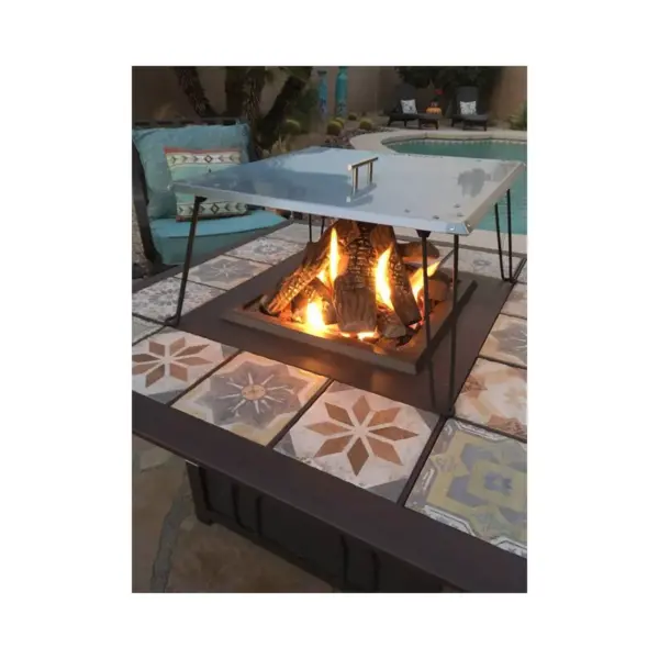 Heatt Warden Fire Pit Heat Deflector Stainless Steel - AZ Patio Heaters