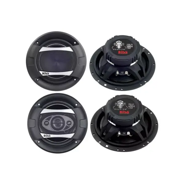 Boss PC65.2C 6.5" 500W 2-Way + 2) Boss P65.4C 6.5" 400W 4-Way Car Speakers