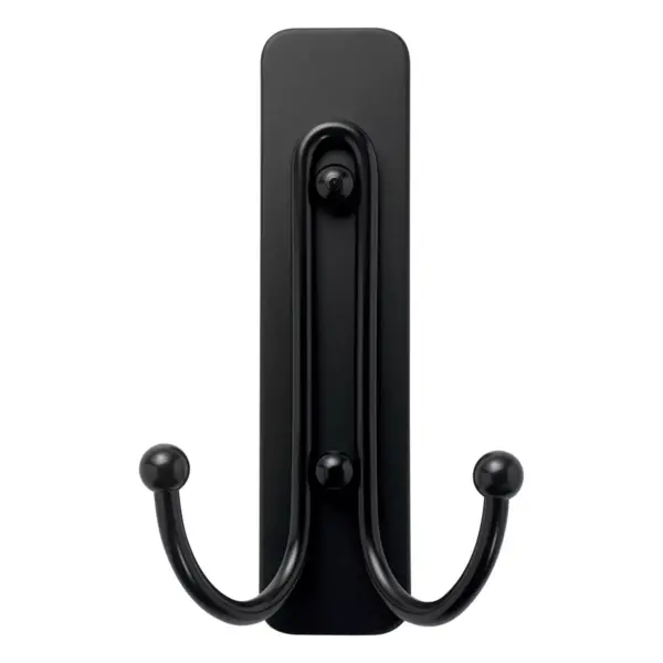 Command Large Sized Double Decorative Hook Black