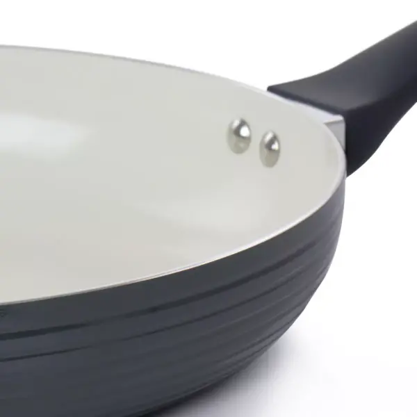 Oster Ridge Valley 12 Inch Aluminum Nonstick Frying Pan in Grey