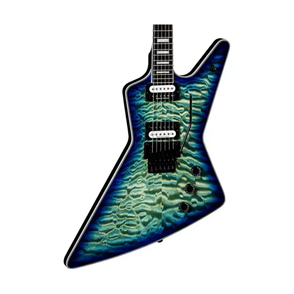 Dean Z Select Quilt Top with Floyd Electric Guitar Ocean Burst