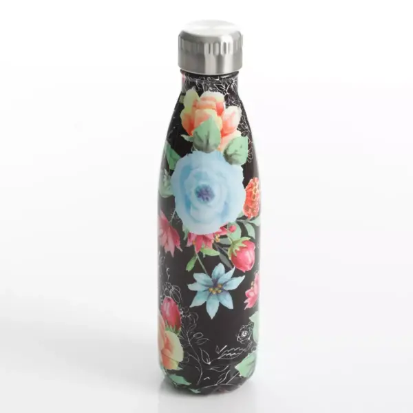 Gibson Home Floral Garden 2 Piece 16 Ounce Double Wall Thermal Bottle Set