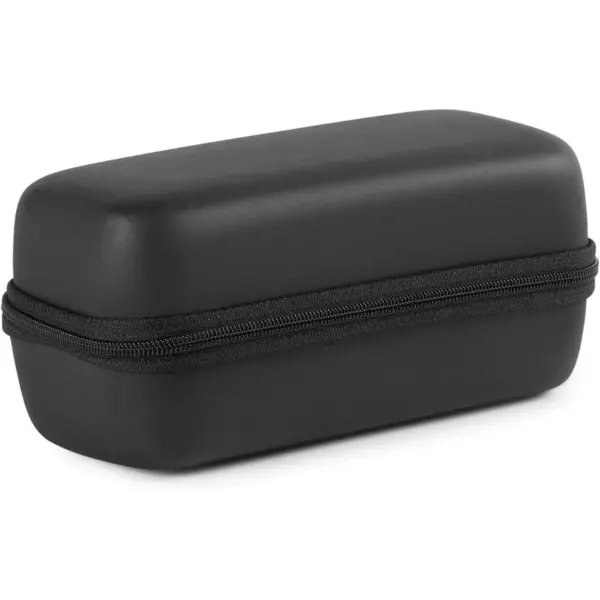 Portable Earbud Case, Travel Pouch for Earphone Carrying Case with Zipper (Black, 6.5" x 3")