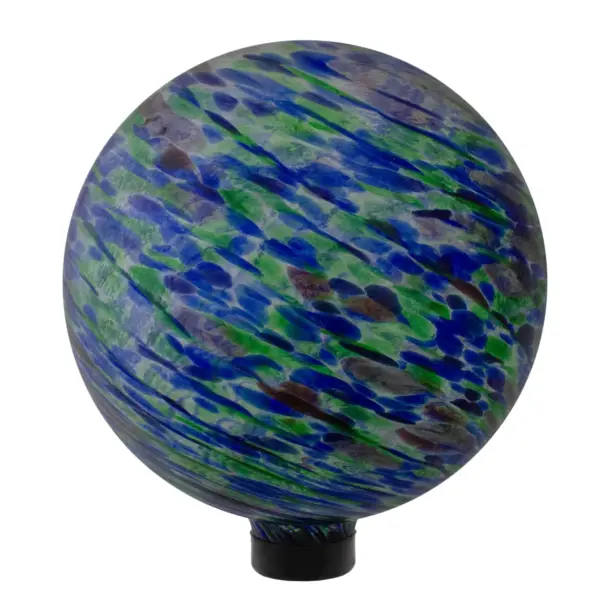 Northlight 10" Green and Blue Swirl Designed Outdoor Garden Gazing Ball