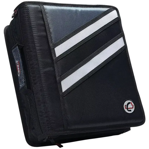 Case it Z-176 1 1/2 Black 2-in-1 Zipper Binder