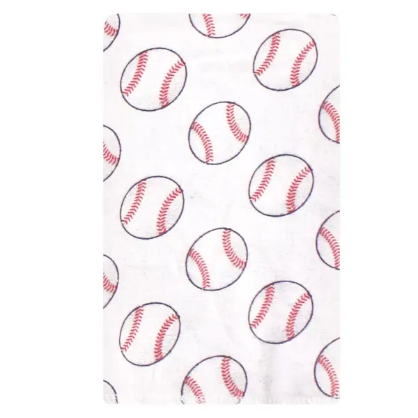 Hudson Baby Infant Boy Cotton Flannel Burp Cloths, Baseball, One Size