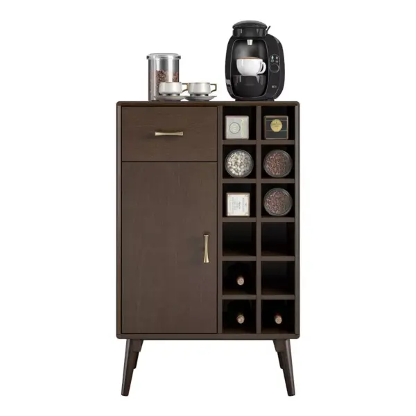 Brittany Bar Cabinet Walnut - Novogratz