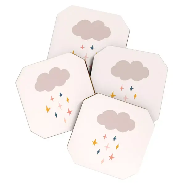 Hello Twiggs Its Raining Stars Set of 4 Coasters - Deny Designs