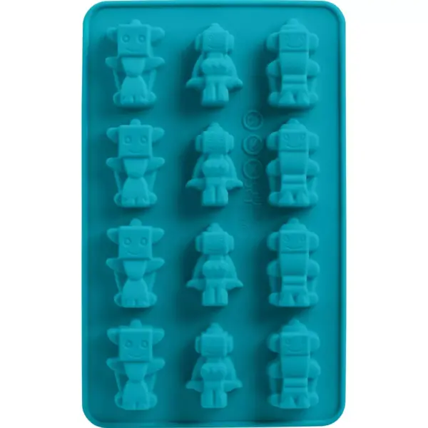 Trudeau 2pk Robot Chocolate Molds Blue