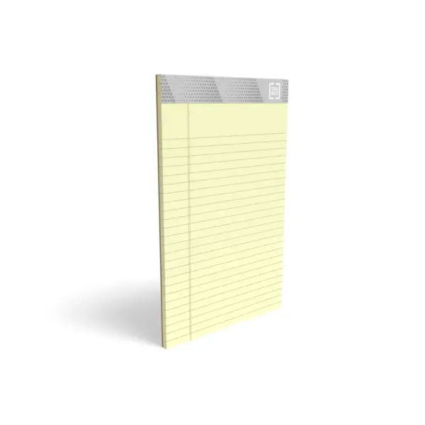 TRU RED Notepads, 5" x 8", Narrow Ruled, Canary, 50 Sheets/Pad TR57359