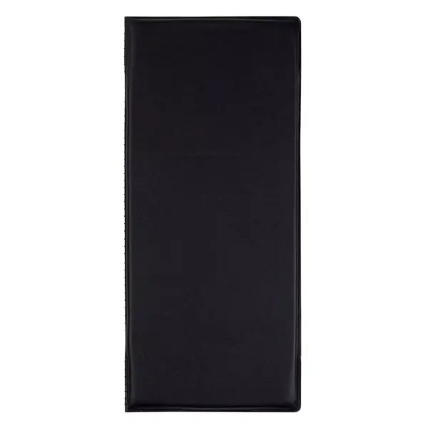 Juvale 6-Pack Black Restaurant Menu Cover Holder, Double View with Clear PVC Sheets, 11.3 x 5 in