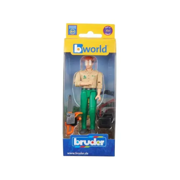 Bruder bworld Logging Man / Forestry Worker with Accessories 60030