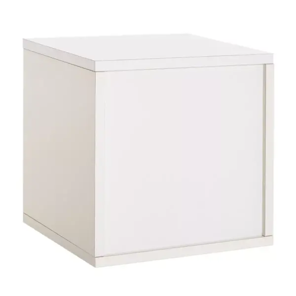 Way Basics Stackable Cube Storage Cubby Organizer White